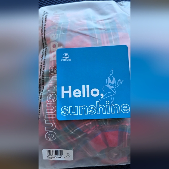 NWT Cupshe Red Plaid Dress - Open back With A Bowtie Neck - Picture 12 of 12